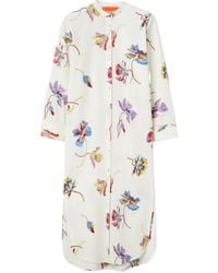 La DoubleJ - Floral-Print Shirt Dress - Lyst