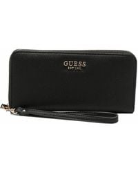 Guess - Logo-Plaque Pebbled-Effect Wallet - Lyst