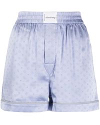 Alexander Wang - Logo-jacquard Silk Boxer Shorts - Lyst