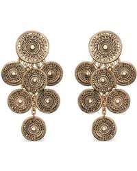 Saint Laurent - Medallion Drop Earrings - Lyst