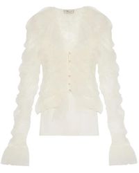 Blumarine - Ruffled Tulle Blouse - Lyst