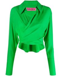 GAUGE81 - Sabinas Silk Wrap Shirt - Lyst