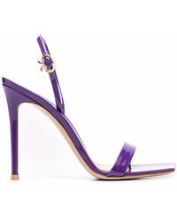 Gianvito Rossi - Ribbon Open-toe Heeled Leather Sandals - Lyst
