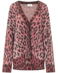 Laneus - Leopard-Print Oversized Cardigan - Lyst