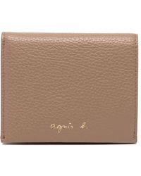 agnès b. - Bi-Fold Leather Wallet - Lyst