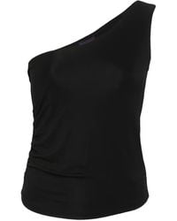 Ralph Lauren - Tonal Stitching One-Shoulder Top - Lyst