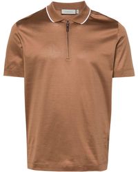 Canali - Jersey-Poloshirt mit kurzem Reißverschluss - Lyst