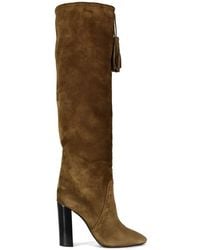 Saint Laurent - Tassel Detail Knee-Length Boots - Lyst