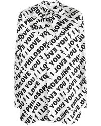 Philosophy Di Lorenzo Serafini - I Love You Philosophy Longline Shirt - Lyst
