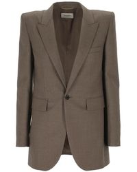 Saint Laurent - Peak-Lapels Single-Breasted Blazer - Lyst