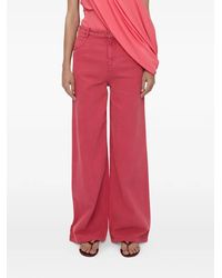 Christopher Esber - Front-Botton Wide-Leg Jeans - Lyst