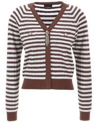 Liu Jo - Cardigan Orné De Cristaux À Rayures - Lyst