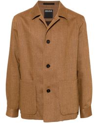 ZEGNA - Jacke Mit Aufgesetzten Taschen - Lyst