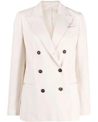 Brunello Cucinelli - Double-Breasted Peacoat - Lyst