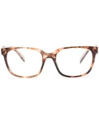 Prada - Tortoiseshell-Effect Square-Frame Glasses - Lyst