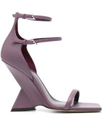 The Attico - Grace 105mm Leather Sandals - Lyst