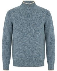 Fedeli - Quarter-Zip Knitted Sweater - Lyst