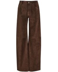 ARMARIUM - Luke Wide-Leg Suede Trousers - Lyst