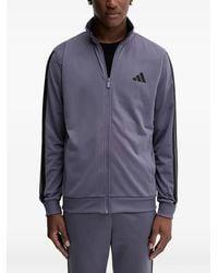 adidas - Three-Stripe Zip-Up Sweatshirt - Lyst