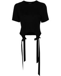 Simone Rocha - Bow-embellished Cotton T-shirt - Lyst