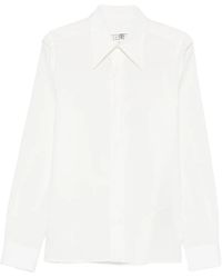 MM6 by Maison Margiela - Raw-Edge Layered-Detail Shirt - Lyst
