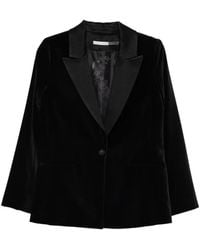 Alice + Olivia - Silas Velvet Shawl-Collar Blazer - Lyst