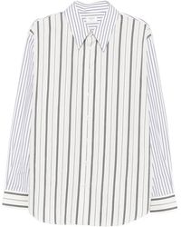 Saint Laurent - Vertical-Stripe Long-Sleeve Shirt - Lyst