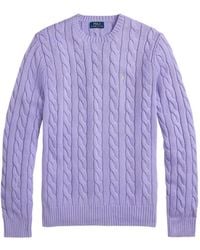 Polo Ralph Lauren - Pull À Manches Longues En Maille Torsadée - Lyst