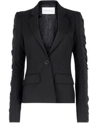 Nina Ricci - Ruffled-Sleeves Wool Suit Jacket - Lyst