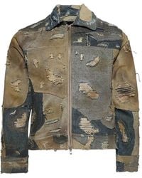Who Decides War - Chaqueta Vaquera Con Diseño Patchwork - Lyst