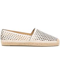 Tory Burch - Heart Perforated-leather Espadrilles - Lyst