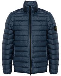 Stone Island - Down Jacket With Patch - Lyst