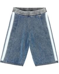 DIESEL - M-Esther Denim-Effect Shorts - Lyst