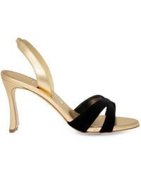 Manolo Blahnik - Callydra Crossover-Strap Sandals - Lyst