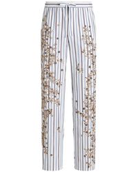 Dolce & Gabbana - Pantalones Vanity de algodón y seda con bordado - Lyst