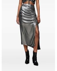 AllSaints - Carla Side-Split Drawstring Skirt - Lyst