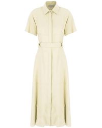 Antonelli - Belted Short-Sleeve Dress - Lyst