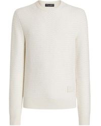 Dolce & Gabbana - Logo-Patch Crew-Neck Sweater - Lyst