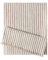 Brunello Cucinelli - Sciarpa A Righe Con Frange - Lyst