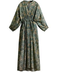Woolrich - Elastische Midi-Jurk Met Bloemenprint - Lyst