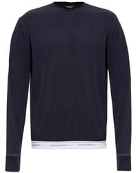 DSquared² - T-Shirt Manches Longues À Taille À Logo - Lyst