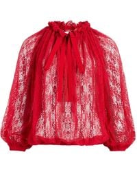 Patou - Lace Drawstring Top - Lyst