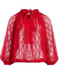 Patou - Top Con Cordones Y Encaje - Lyst