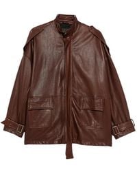 Giorgio Brato - Leather Zip-Up Jacket - Lyst