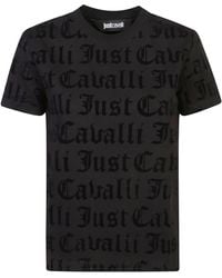 Just Cavalli - T-Shirt À Logo Floqué - Lyst