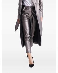 Tessitura Body Couture - Metallic-Effect Tapered Trousers - Lyst