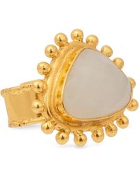 Sylvia Toledano - Anillo Dot Con Piedra De Luna - Lyst