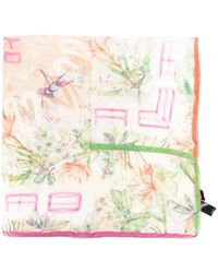 Etro - Schal mit Blumen-Print - Lyst