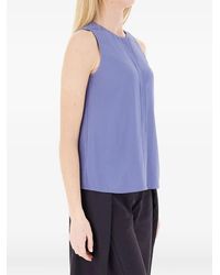 Emporio Armani - Top Sin Mangas Con Botones En La Espalda - Lyst