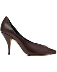 Jude - Barolo Peep-Toe Leather Pumps - Lyst